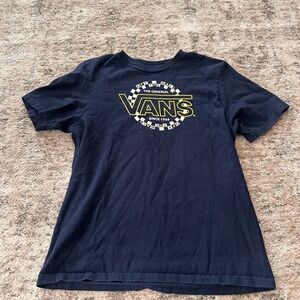 Vans Kids T-Shirt in Navy with Yellow Logo